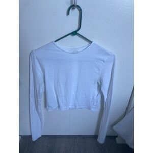 white open back crop top